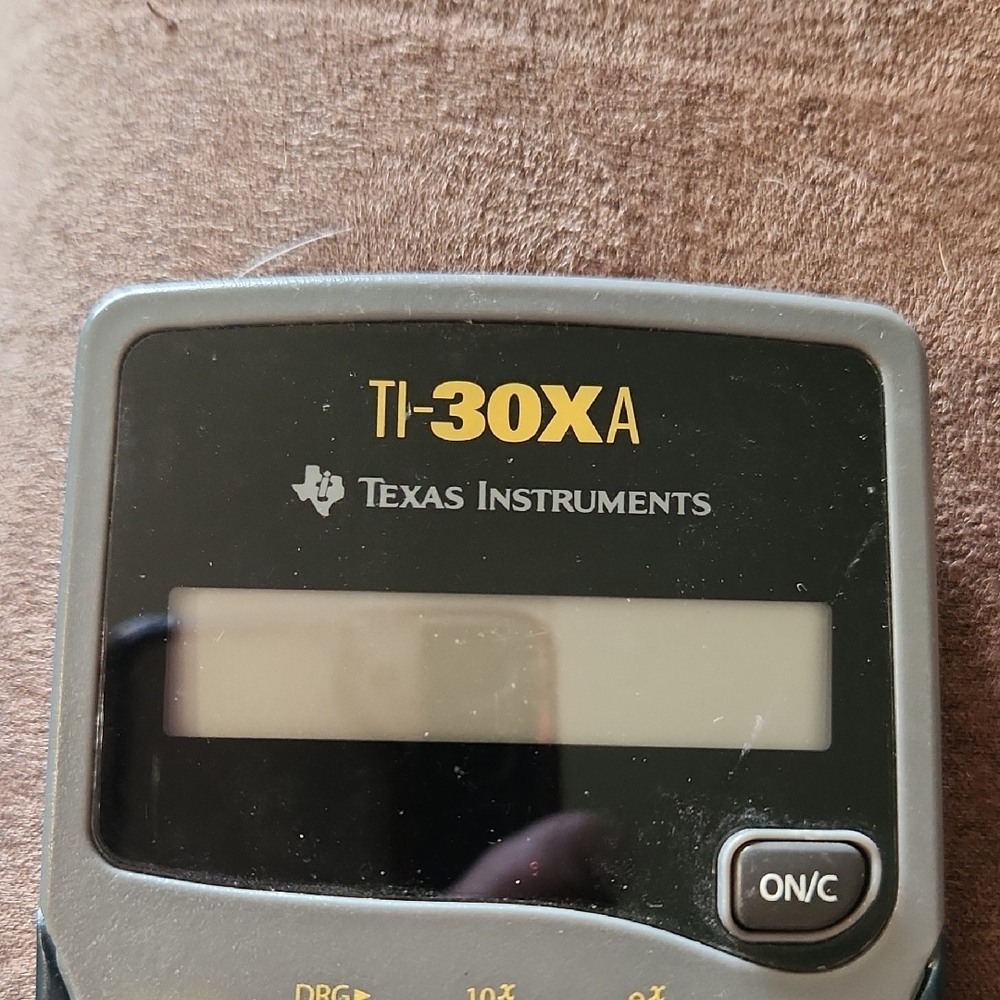 Texas Instruments TI-30XA Black and Gray Calculator